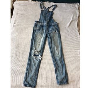 American Eagle Ripped Overalls